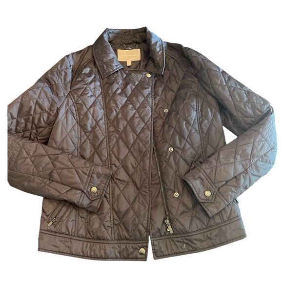 Banana Republic Womens Black Quilted Puffer Jacket SMALL Classic Utility Casual - Picture 8 of 14